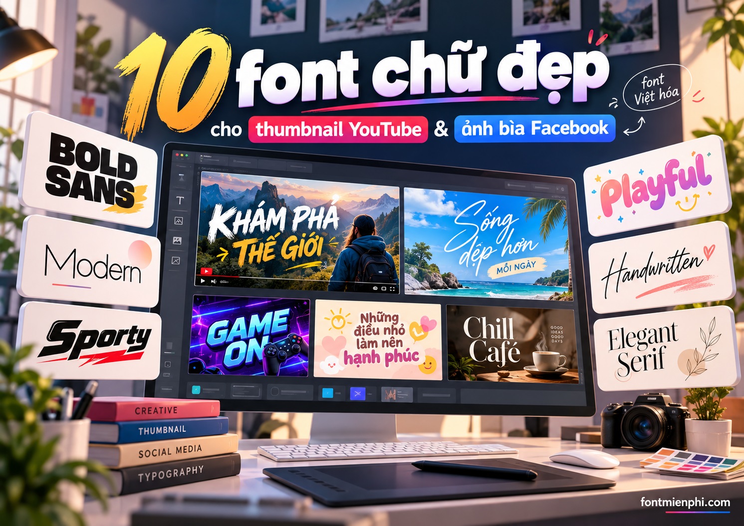 10 font chữ đẹp cho thumbnail YouTube và ảnh bìa Facebook 2 10 font chữ đẹp cho thumbnail YouTube và ảnh bìa Facebook