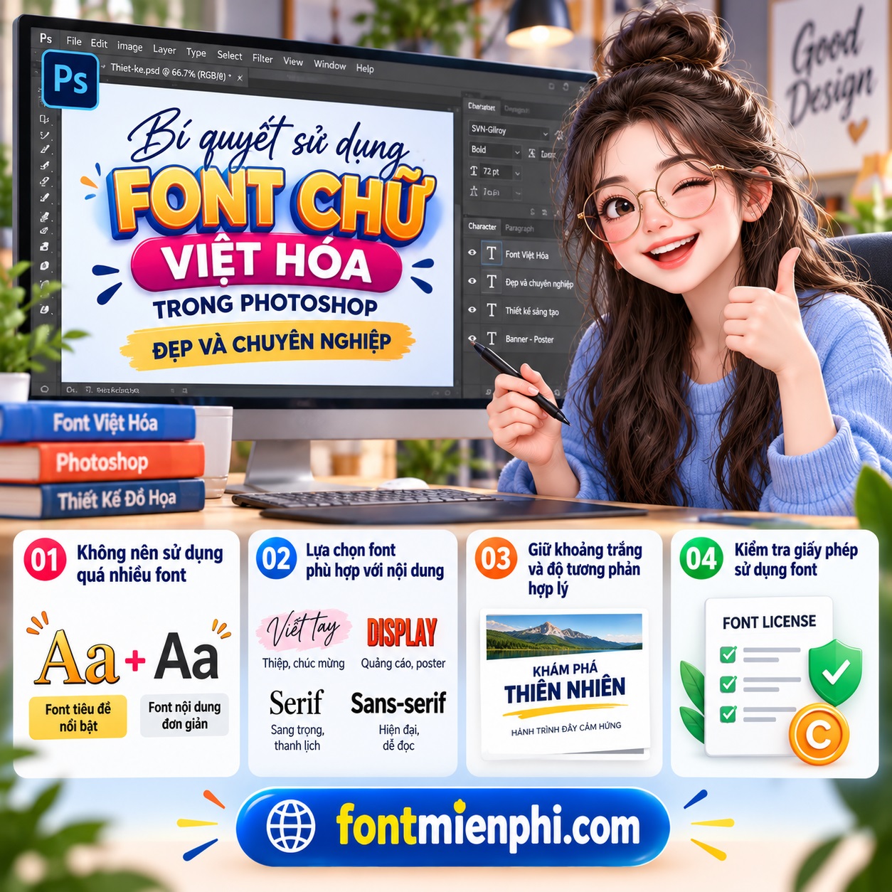 Cách thêm font chữ Việt hóa vào Photoshop chi tiết 12 Cách thêm font chữ Việt hóa vào Photoshop chi tiết