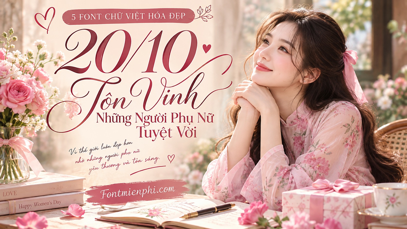5 Font chữ Việt hóa đẹp cho ngày 20/10: Sang trọng và ấn tượng 12 5 Font chữ Việt hóa đẹp cho ngày 20/10