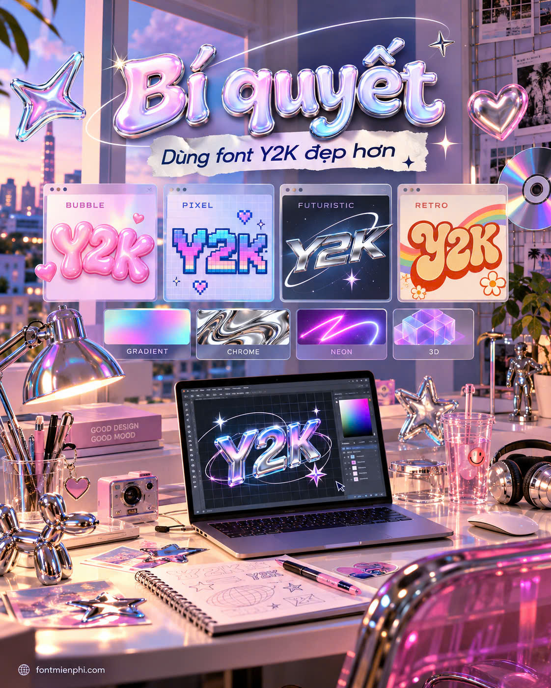 Top 7 font chữ Y2K Việt hóa cho thiết kế trẻ trung, cá tính 12 Top 7 font chữ Y2K Việt hóa cho thiết kế trẻ trung, cá tính