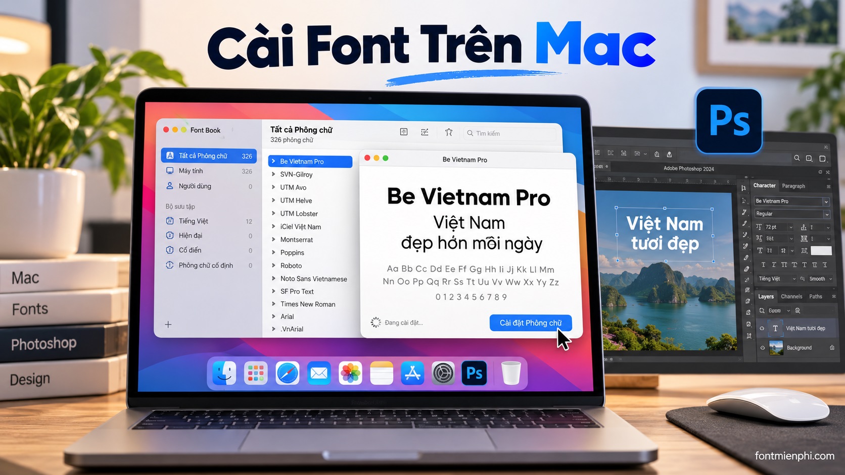 Cách thêm font chữ Việt hóa vào Photoshop chi tiết 6 Cách thêm font chữ Việt hóa vào Photoshop chi tiết