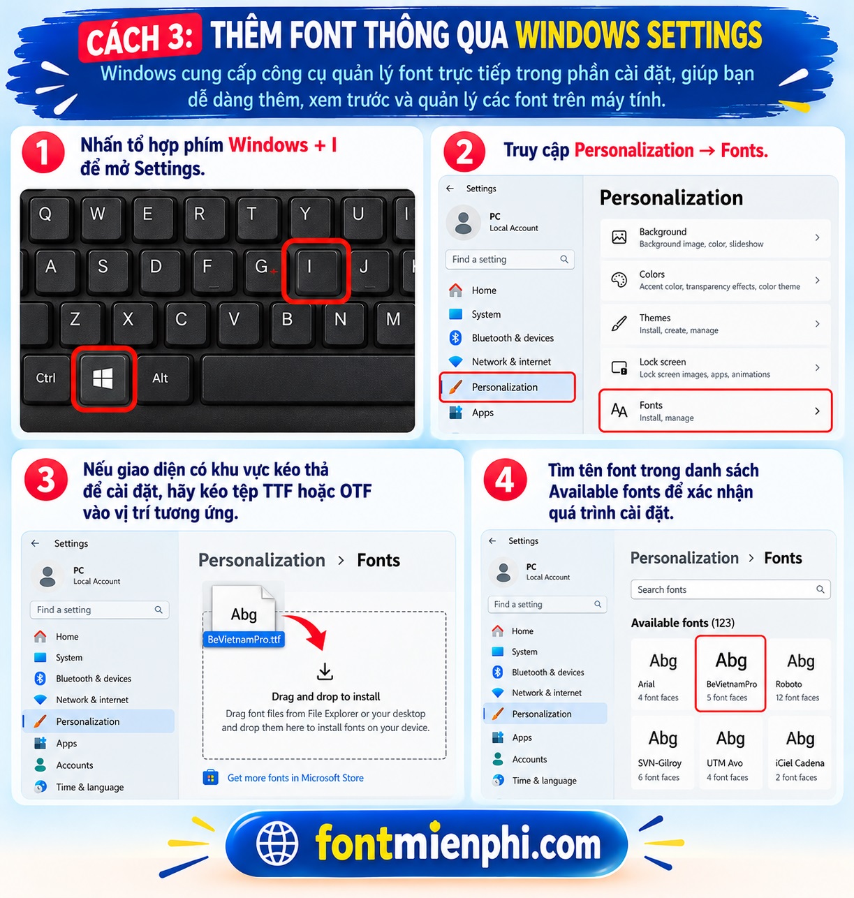 Cách thêm font chữ Việt hóa vào Photoshop chi tiết 5 Cách thêm font chữ Việt hóa vào Photoshop chi tiết