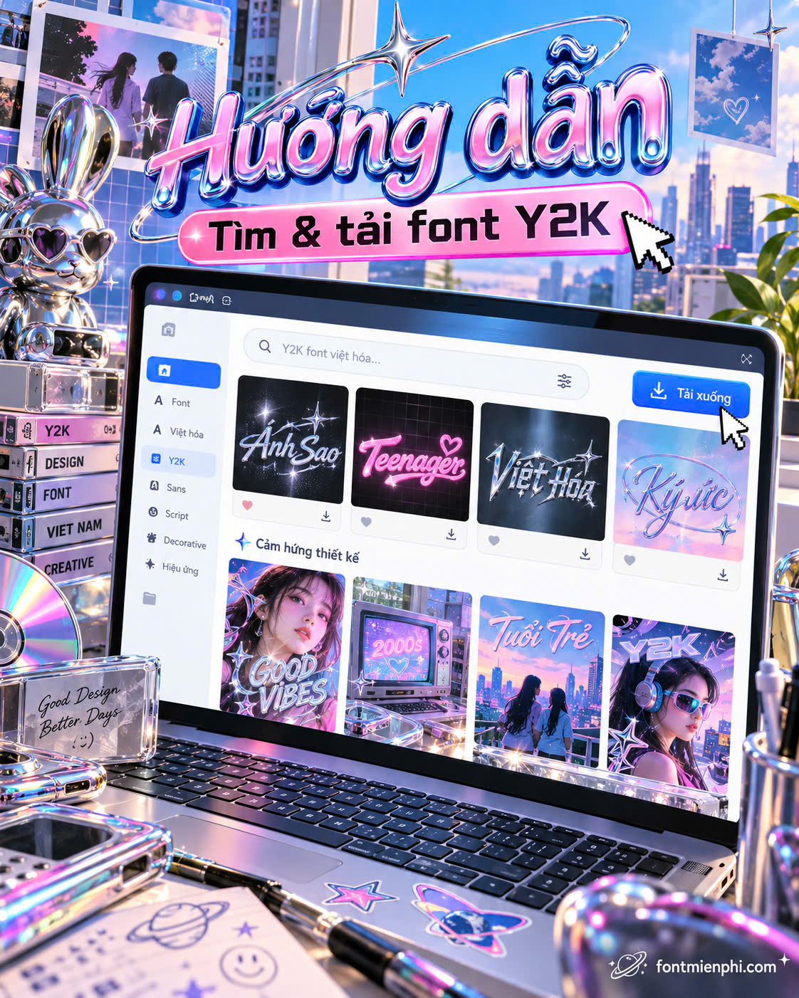 Top 7 font chữ Y2K Việt hóa cho thiết kế trẻ trung, cá tính 13 Top 7 font chữ Y2K Việt hóa cho thiết kế trẻ trung, cá tính