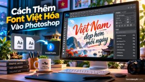 Cách thêm font chữ Việt hóa vào Photoshop chi tiết