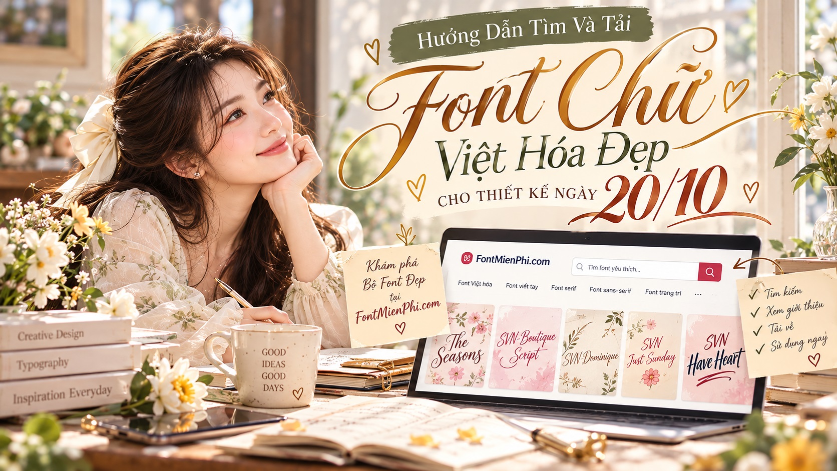 5 Font chữ Việt hóa đẹp cho ngày 20/10: Sang trọng và ấn tượng 13 5 Font chữ Việt hóa đẹp cho ngày 20/10