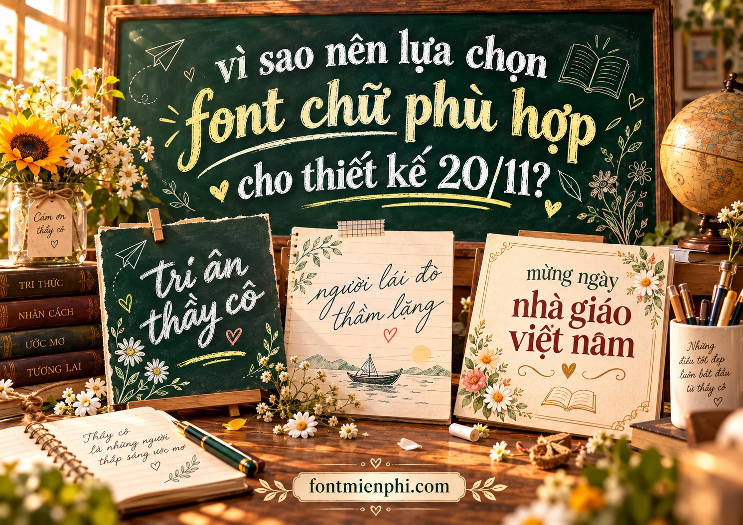 7 font chữ đẹp cho ngày nhà giáo Việt Nam 20/11