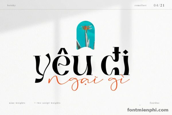 font botaky romellast việt hóa miễn phí