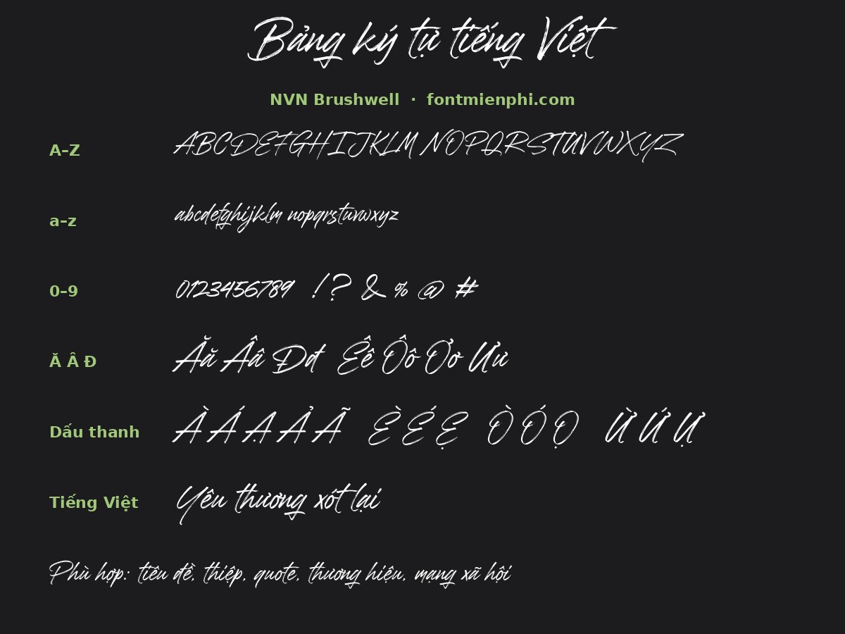 font brushwell việt hóa miễn phí