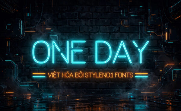 Font Điện Tử Game Thể Thao SVN-One Day Việt Hóa Miễn Phí