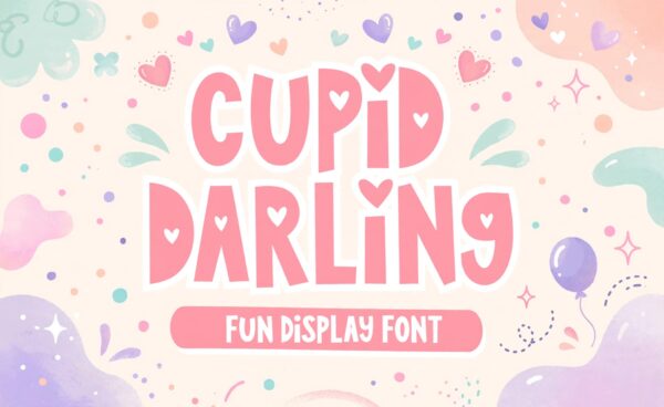 Demo font hoạt hình TH Cupid Darling Việt hóa - chữ CUPID DARLING cute