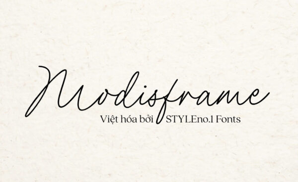 Font SVN-Modisframe việt hóa – demo chữ "Modisframe"
