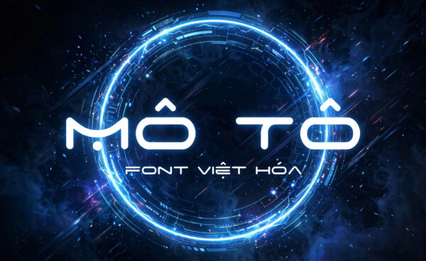 Font SVN-Space Age việt hóa – demo chữ "MÔ TÔ"