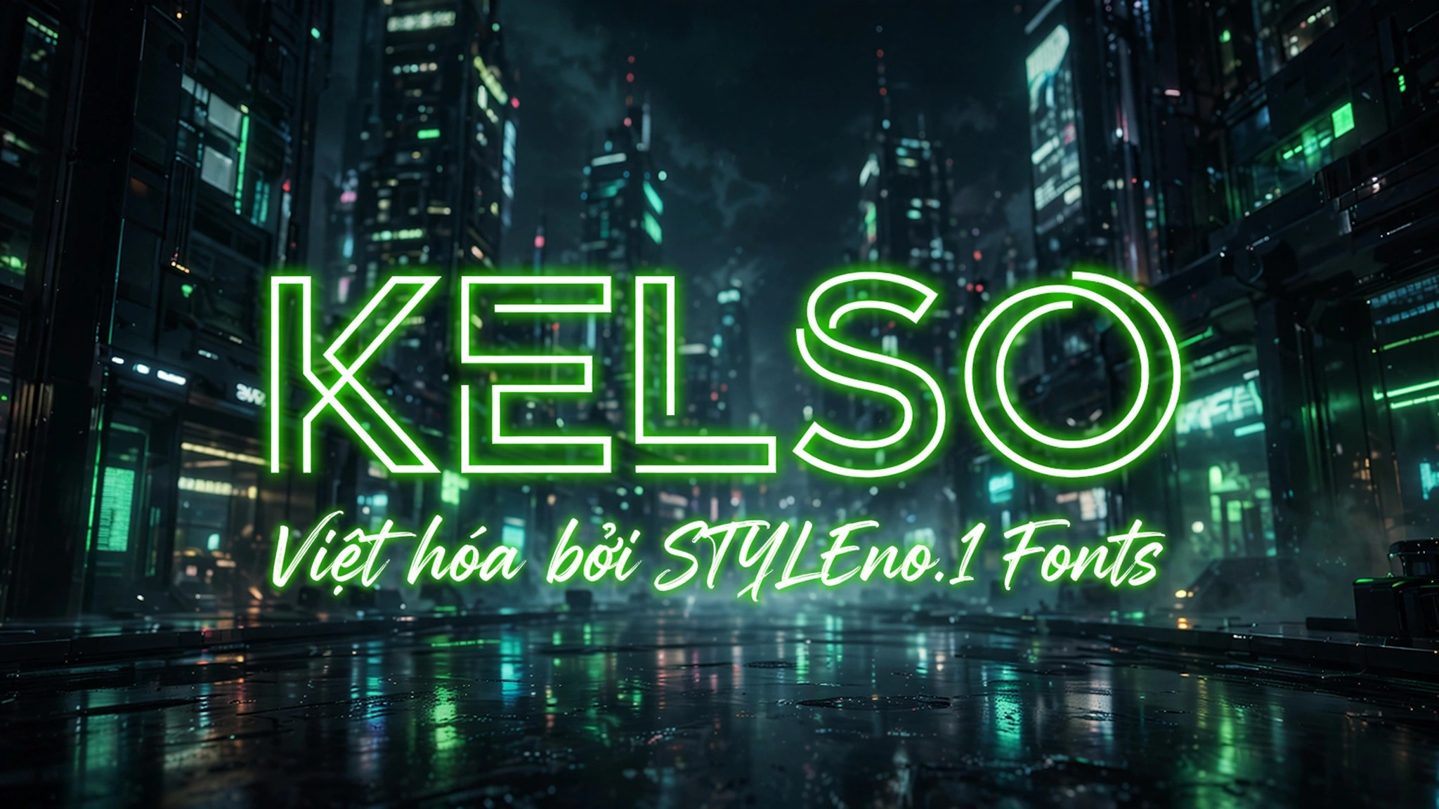Font Neon Thể Thao SVN-Kelso Việt Hóa Miễn Phí 1 Font SVN-Kelso việt hóa – demo chữ neon KELSO