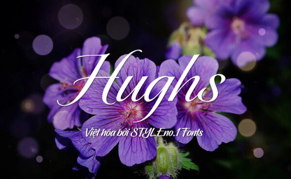 Font SVN-Hughs việt hóa – demo chữ "Hughs"