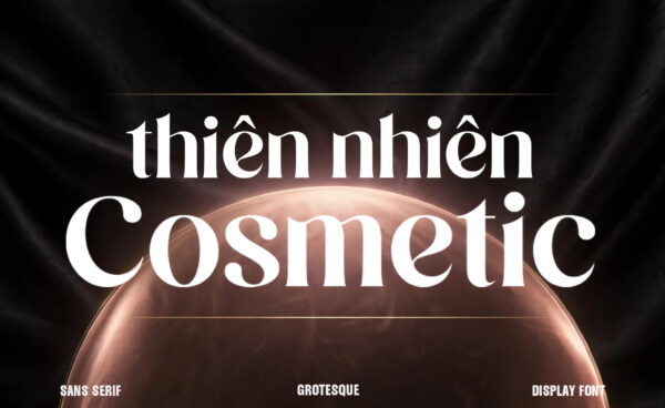 Font TH Megan việt hóa – serif hiện đại sang trọng, chữ demo thiên nhiên Cosmetic