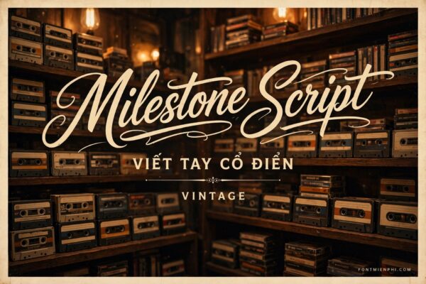 Font Milestone Script Việt Hóa – Viết tay vintage cổ điển
