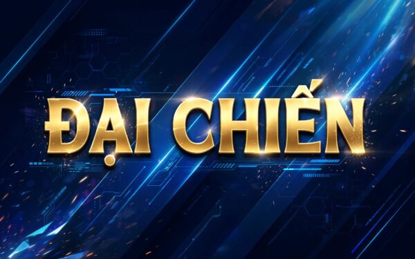 Demo font thể thao TH Mofeika Việt hóa - chữ ĐẠI CHIẾN kim loại vàng