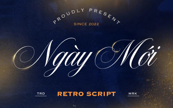 Font SVN-Nautica việt hóa – demo chữ Ngày Mới phong cách retro script