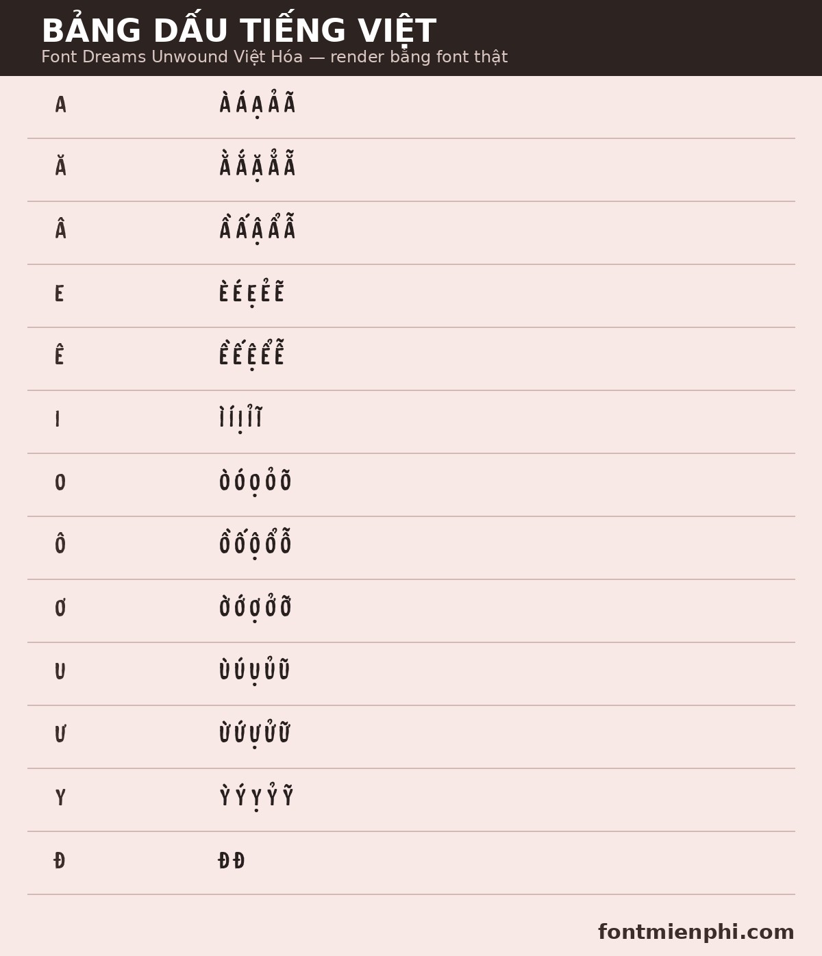 Font Dreams Unwound Việt Hóa Miễn Phí