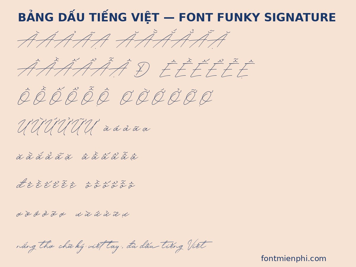font funky signature việt hóa miễn phí