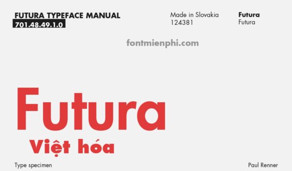 Font Futura Việt Hóa