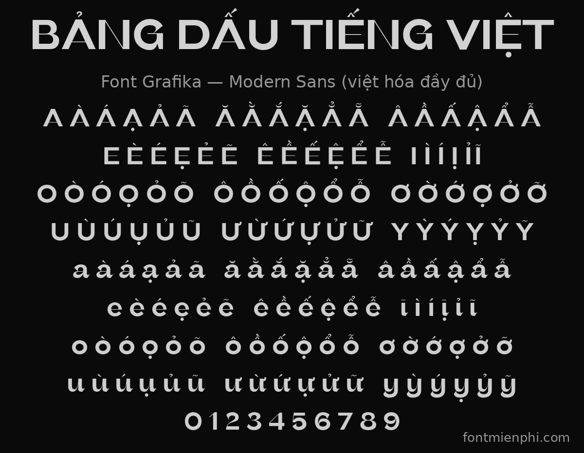 Font Grafika Việt Hóa Miễn Phí – Modern Sans Ligature Ấn Tượng (388 Glyphs) 3 font grafika việt hóa miễn phí