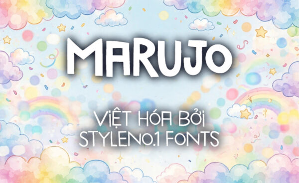 Font SVN-Marujo việt hóa – demo chữ MARUJO và dòng VIỆT HÓA BỞI STYLEno.1 FONTS