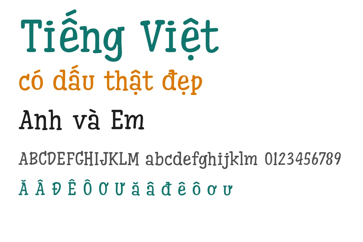 font iCiel Cucho Việt hóa minh họa