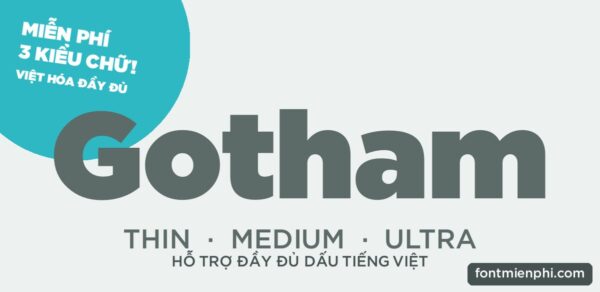 font iciel gotham việt hóa miễn phí