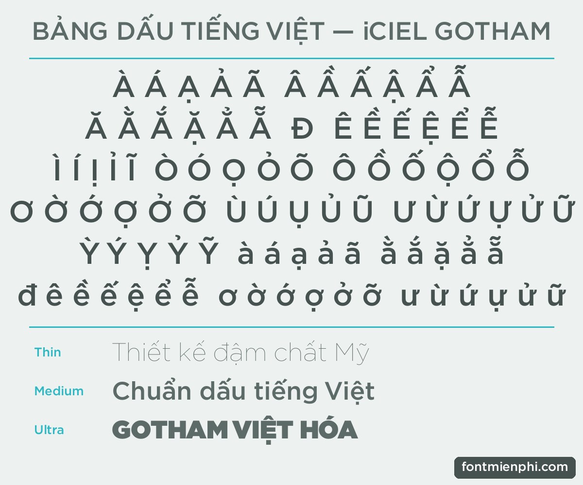 Font iCiel Gotham Việt Hóa Miễn Phí – Sans Serif Hình Học Đậm Chất Mỹ Cho Logo, Poster & Thương Hiệu 3 font iciel gotham việt hóa miễn phí