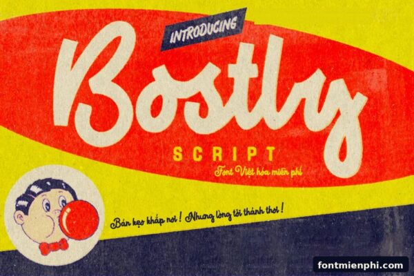 font icielbc bostly script việt hóa miễn phí