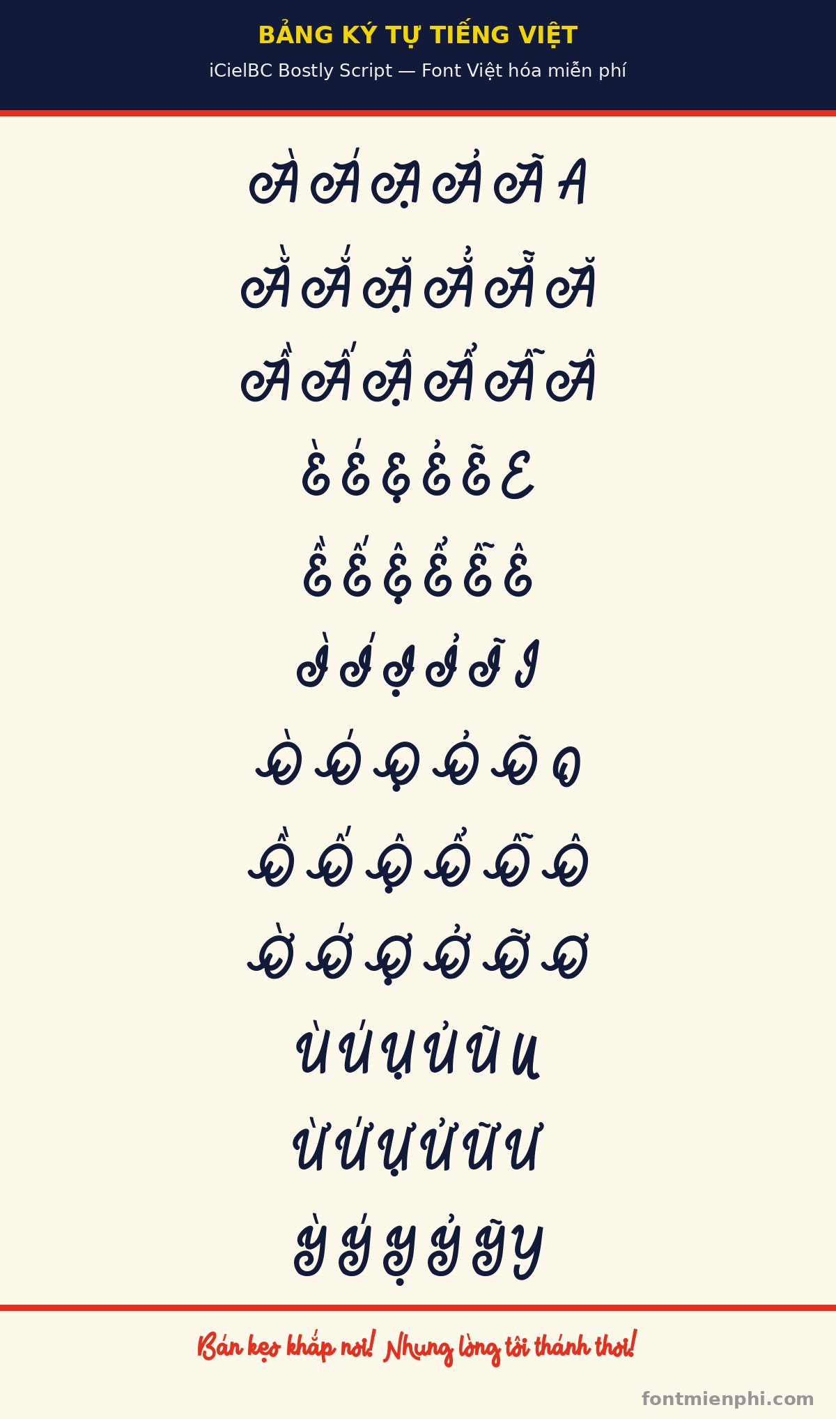 font icielbc bostly script việt hóa miễn phí