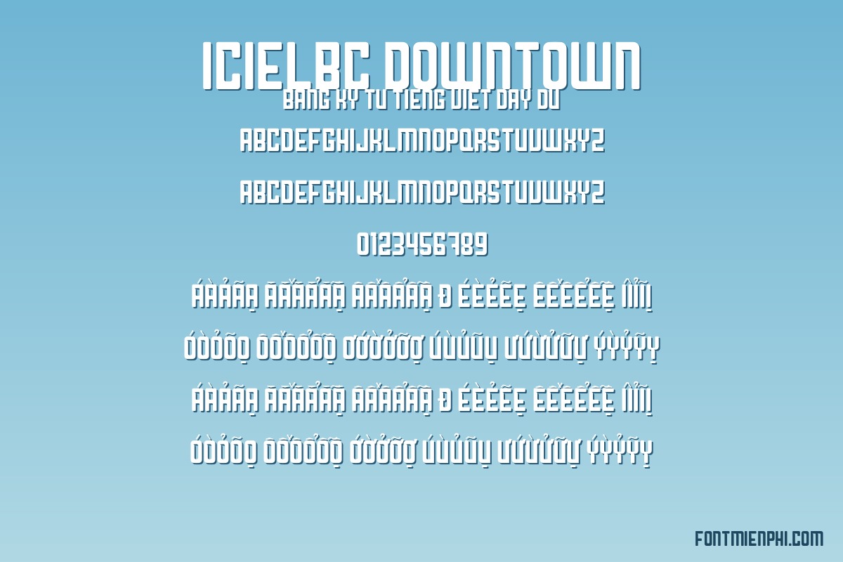 font icielbc downtown việt hóa miễn phí