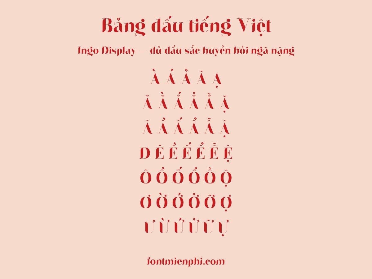 Font Ingo Display Việt Hóa Miễn Phí – Serif Hiển Thị Hiện Đại Cho Tiêu Đề, Logo & Tạp Chí 3 font ingo display việt hóa miễn phí