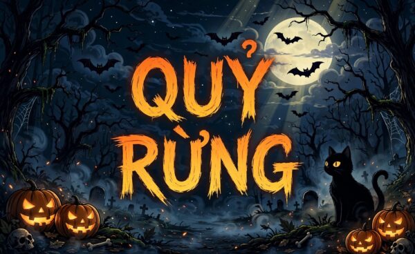 Font TH Death World việt hóa – demo chữ "QUỶ RỪNG" phong cách kinh dị Halloween