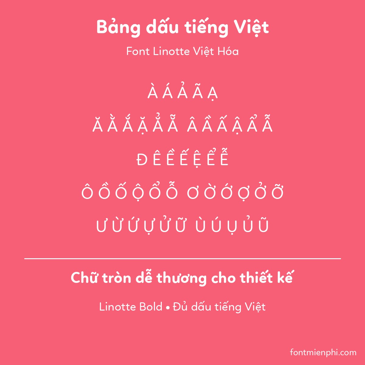 bảng dấu tiếng việt font linotte