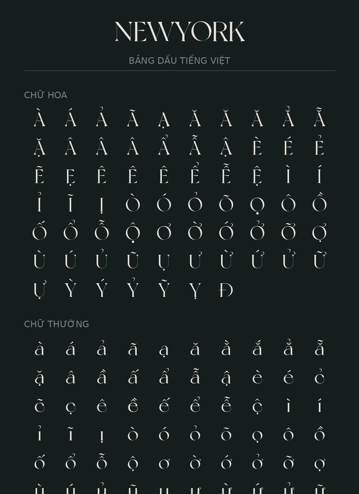 font newyork typeface việt hóa miễn phí bảng dấu tiếng việt