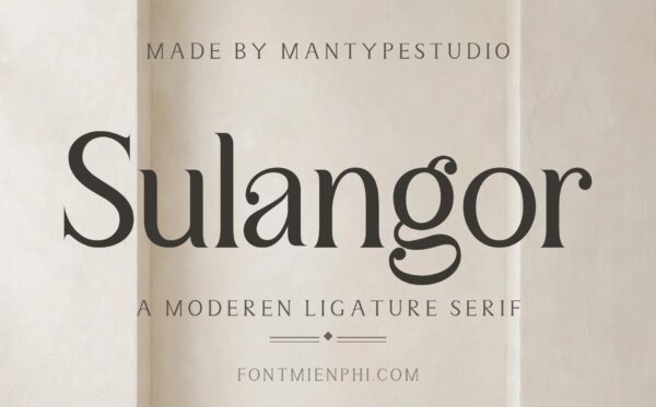 Font TH Sulangor Việt Hóa – Serif sang trọng cho thiệp cưới