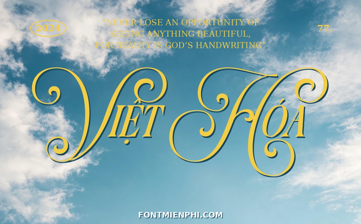 Font TH Luxury 4 Việt Hóa – Serif Thanh Lịch Sang Trọng 1 Font TH Luxury 4 Việt Hóa