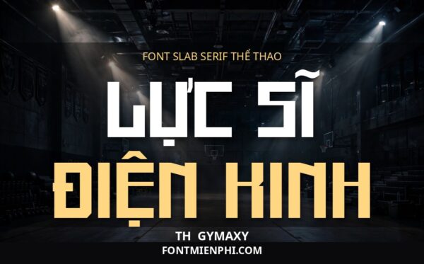Font TH Gymaxy Việt Hóa — thumbnail phong chữ slab serif thể thao mạnh mẽ, đầy đủ dấu tiếng Việt