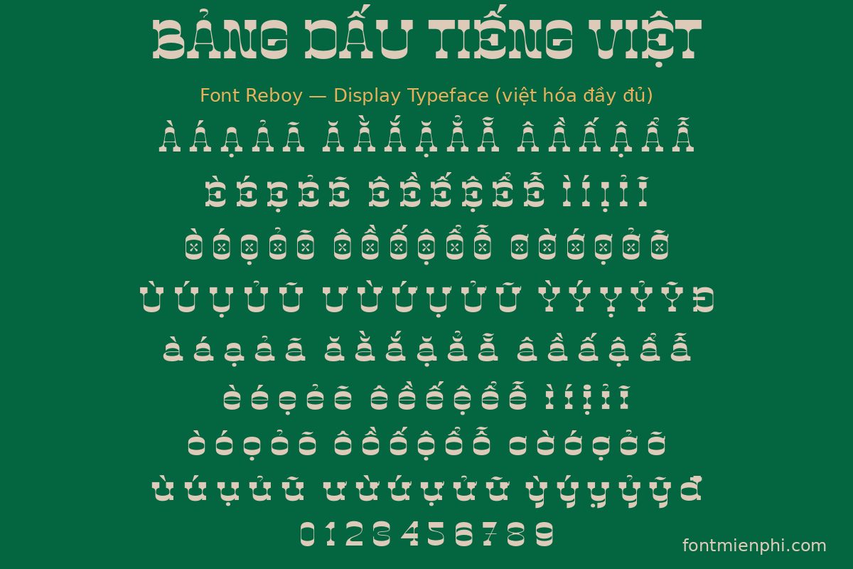 font reboy việt hóa miễn phí
