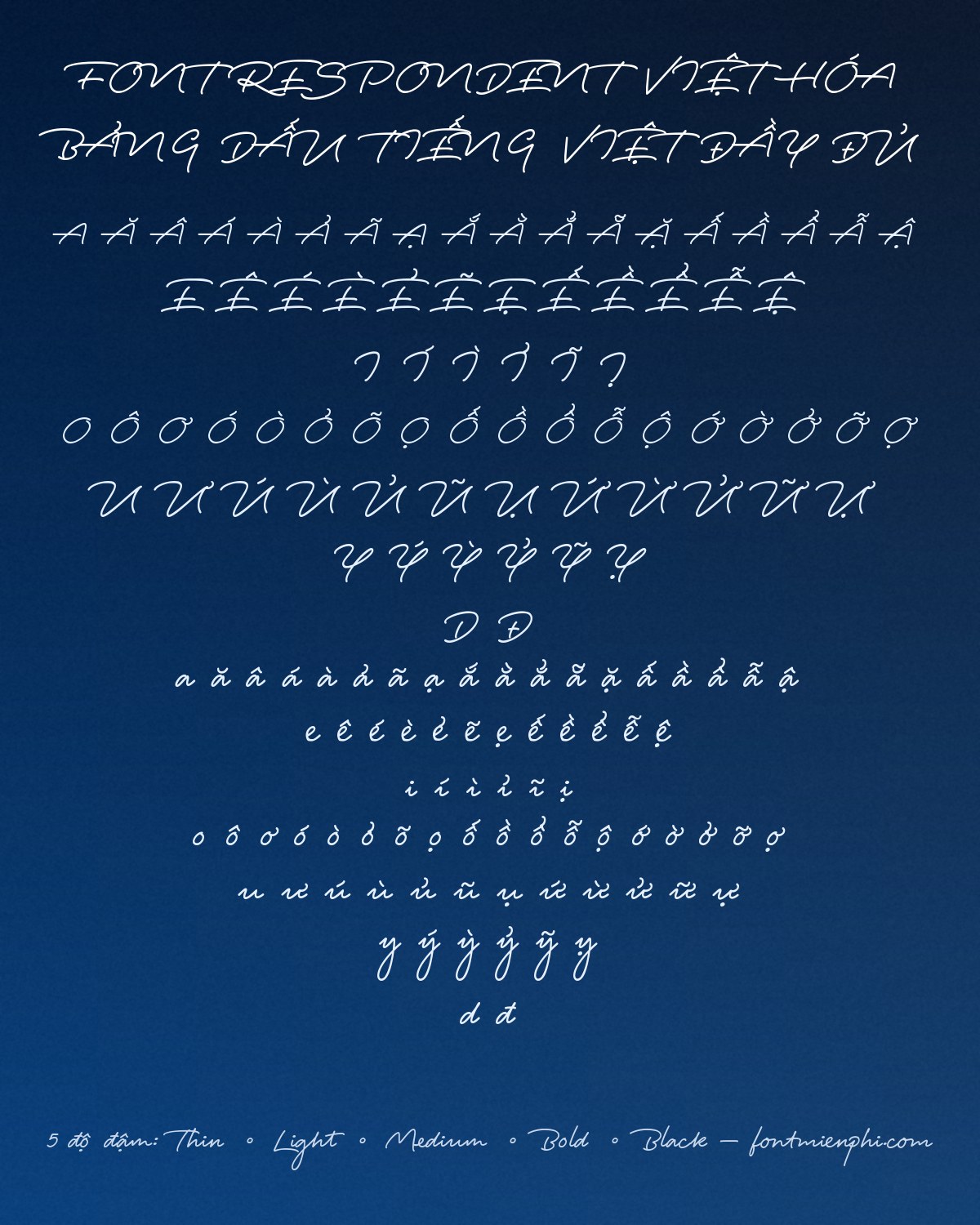 font respondent việt hóa miễn phí