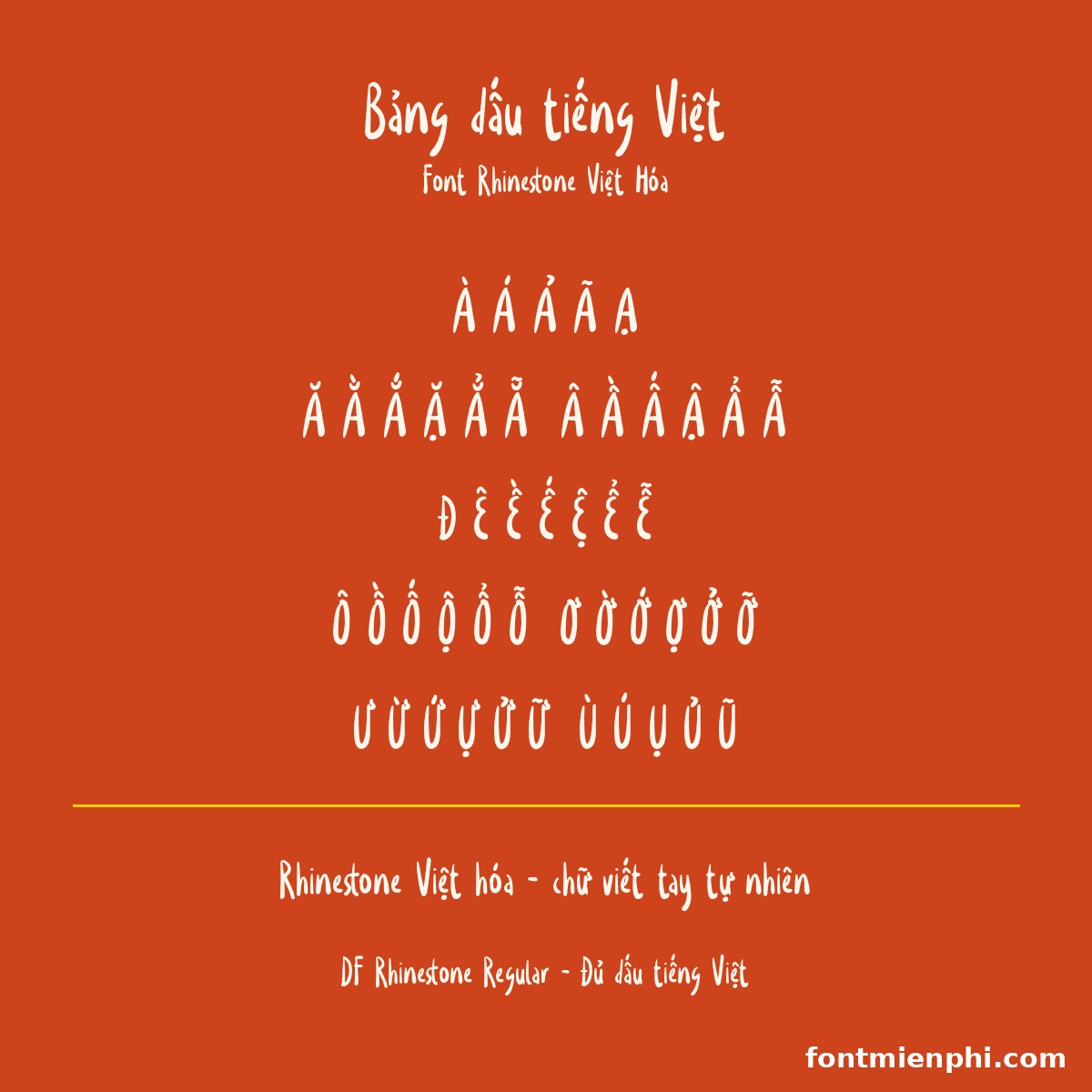 bảng dấu tiếng việt font rhinestone việt hóa
