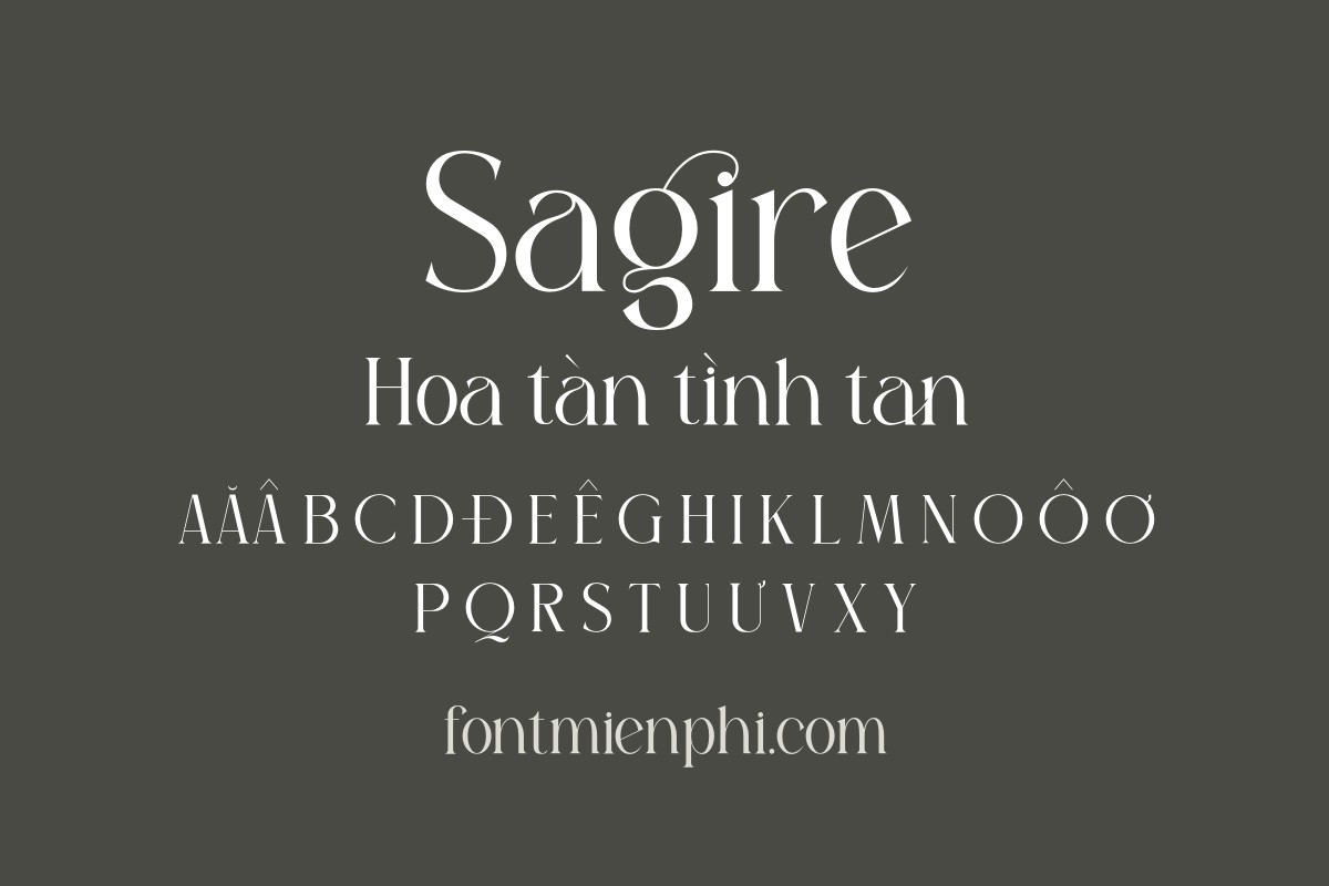Font Việt Hóa Sagire Miễn Phí – Serif Sang Trọng, Đầy Đủ Dấu Tiếng Việt 3 font việt hóa Sagire demo mô tả