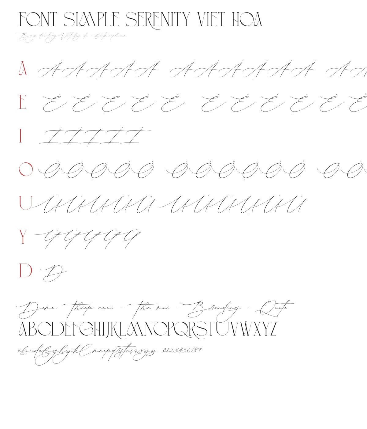 Font Simple Serenity Việt Hóa Miễn Phí – Bộ Đôi Script & Serif Tuyệt Đẹp 3 Font Simple Serenity Việt Hóa Miễn Phí – bảng dấu tiếng Việt