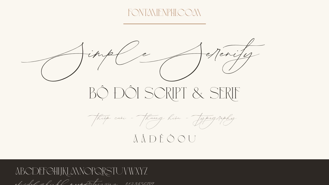 Font Simple Serenity Việt Hóa Miễn Phí – Bộ Đôi Script & Serif Tuyệt Đẹp 2 Font Simple Serenity Việt Hóa Miễn Phí – thumbnail