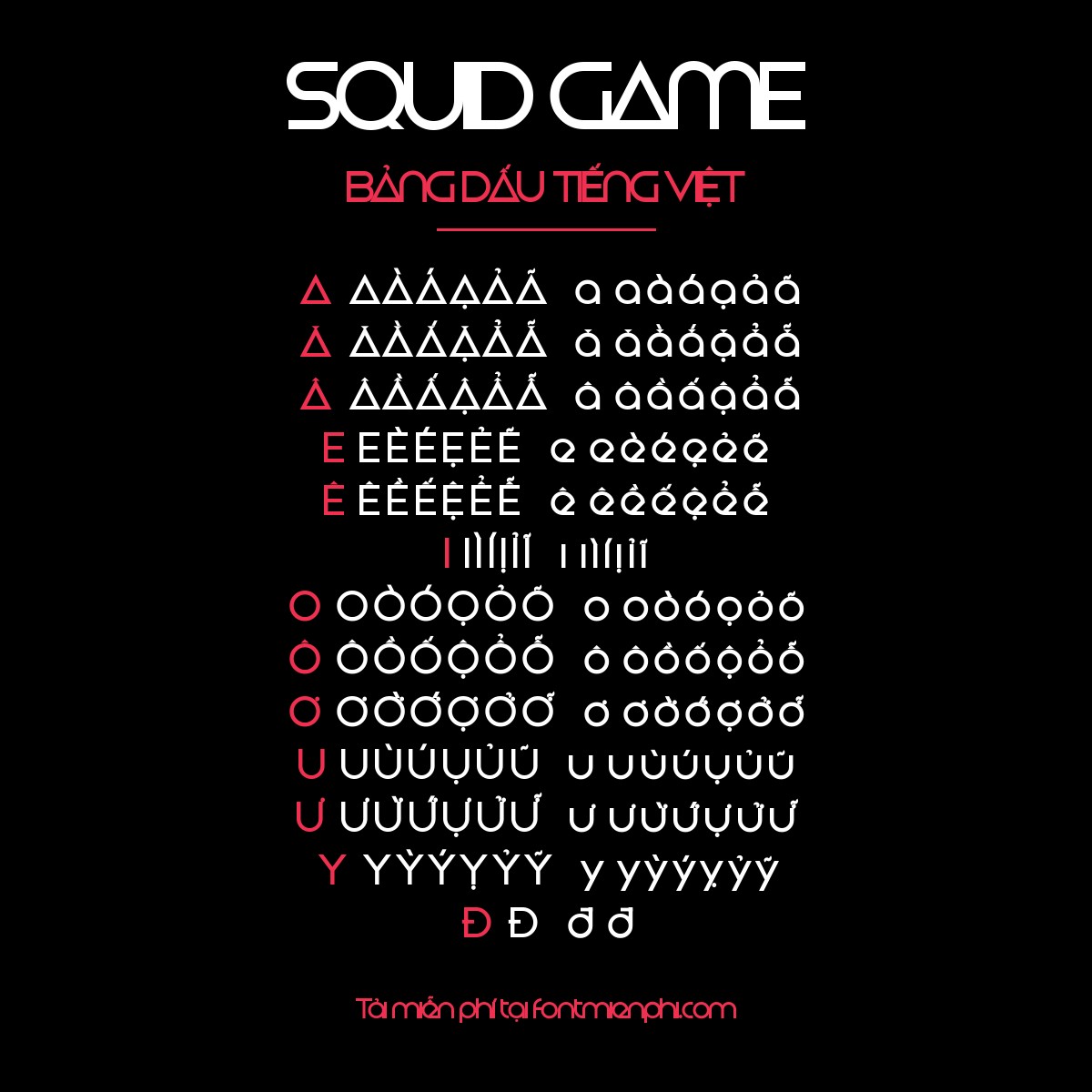 font squid game việt hóa miễn phí