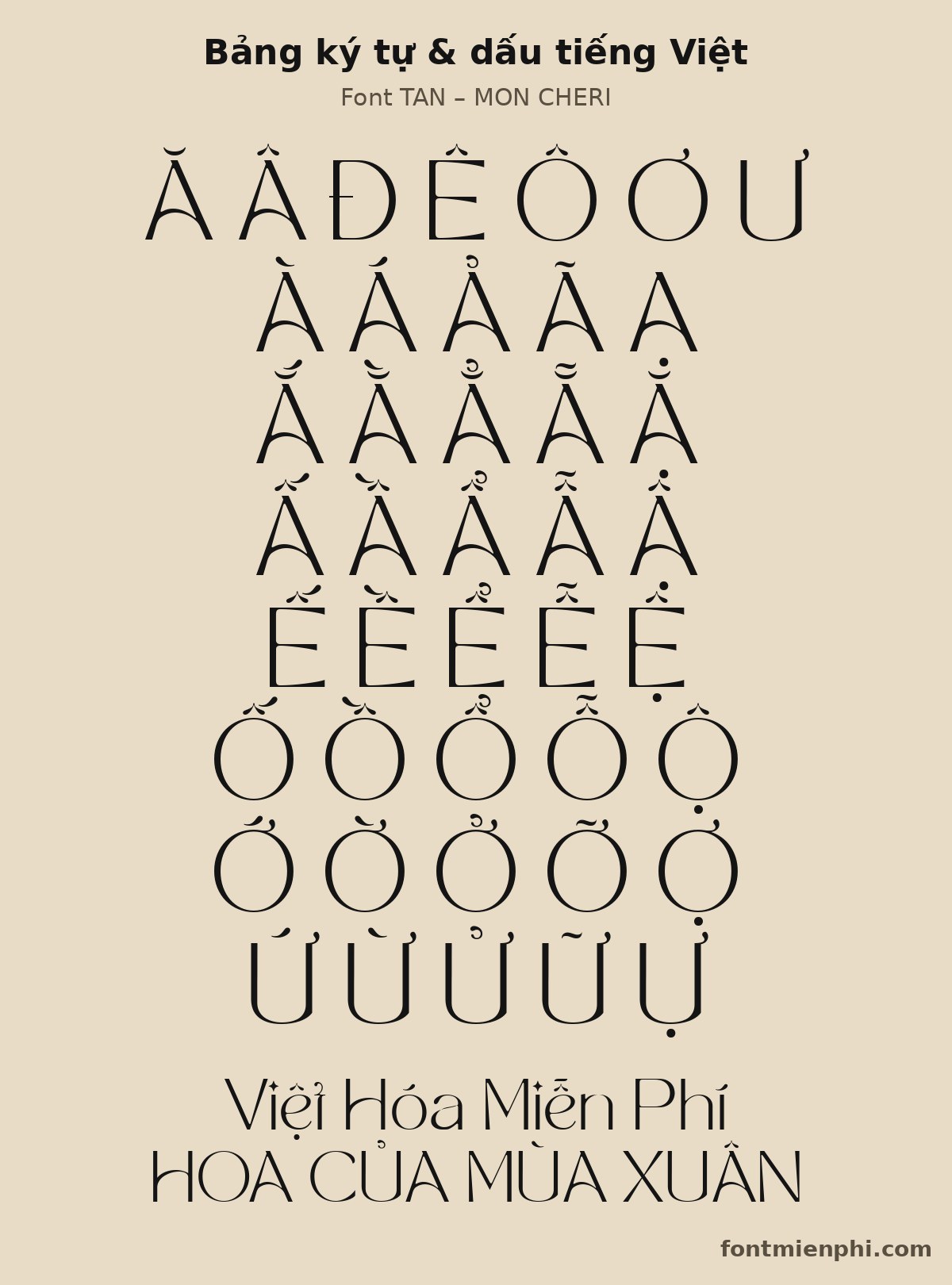 font tan mon cheri việt hóa miễn phí