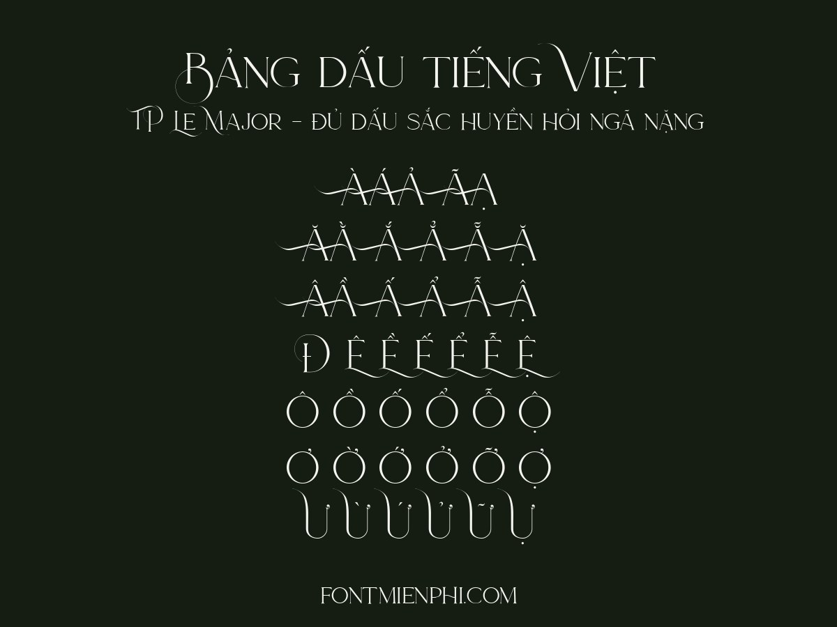 font tp le major việt hóa miễn phí