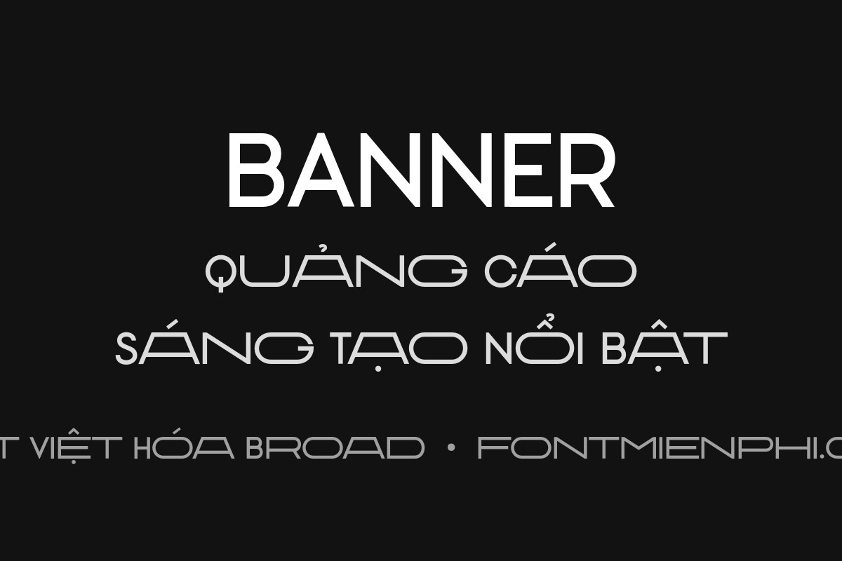 Font Việt Hóa Broad minh họa